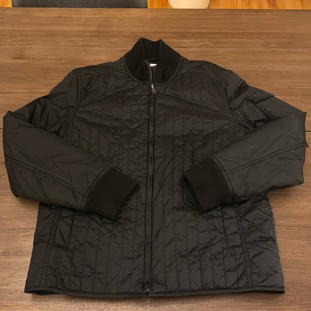 Converse Black Quilted Jacket Full Zip Size Medium